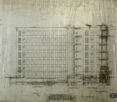 Brunswick Balke Collender Company Factory Building, Chicago, Illinois, Elevation and Section