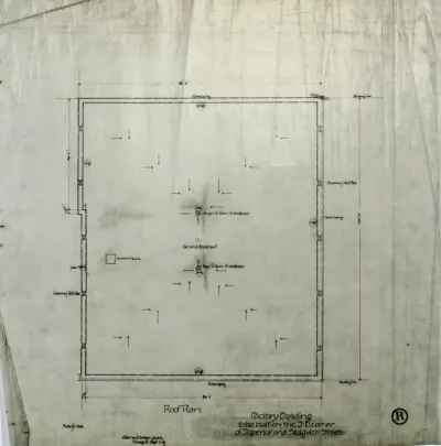 Brunswick Balke Collender Company Factory Building, Chicago, Illinois, Roof Plan
