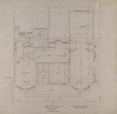 Bryan Lathrop House, Chicago, Illinois, First Floor Plan