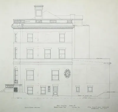 Bryan Lathrop House, Chicago, Illinois, Side Elevation