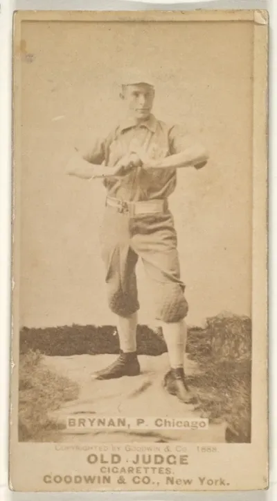Brynan, Pitcher, Chicago, from the Old Judge series (N172) for Old Judge Cigarettes