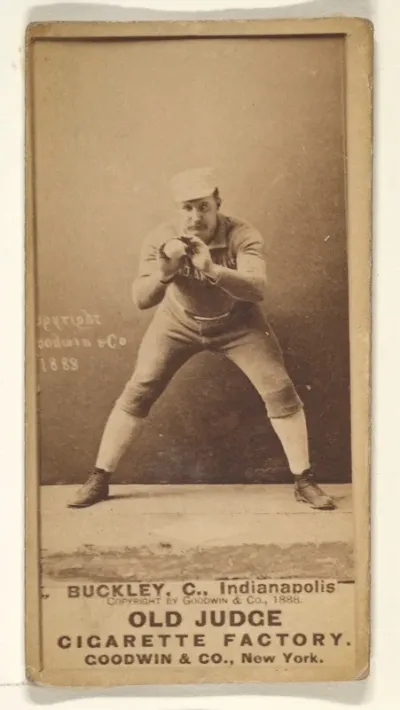 Buckley, Catcher, Indianapolis, from the Old Judge series (N172) for Old Judge Cigarettes