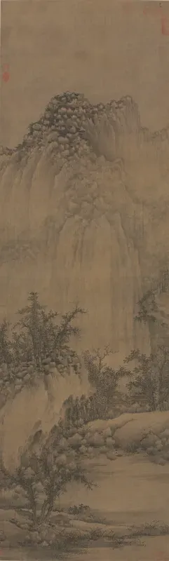 Buddhist Retreat by Stream and Mountains