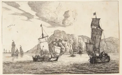 Bugt med fiskerbåde