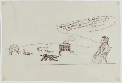 Build Your Own World. So Fast Will Disagreeable Things...Vanish (Illustration for Ralph Waldo Emerson's "Nature")