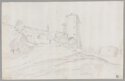 Buildings Amid Ruins in Roman Campagna