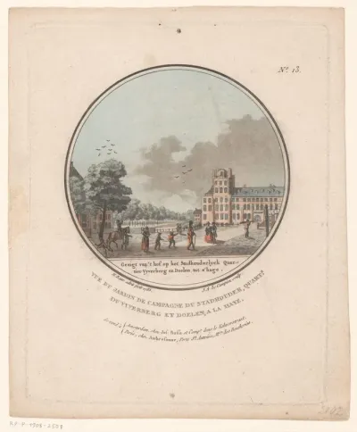Buitenhof met gezicht op het Stadhouderlijk kwartier in Den Haag