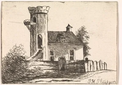 Buitenhuis met toren
