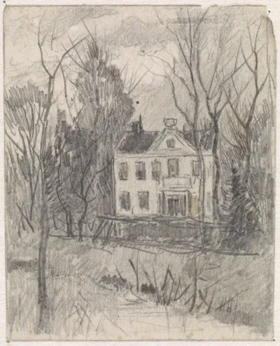 Buitenhuis tussen bomen