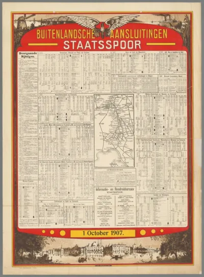 Buitenlandsche aansluitingen staatsspoor 1 October 1907