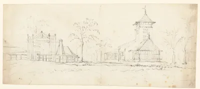 Buitenplaats Soorendaal met een kerk