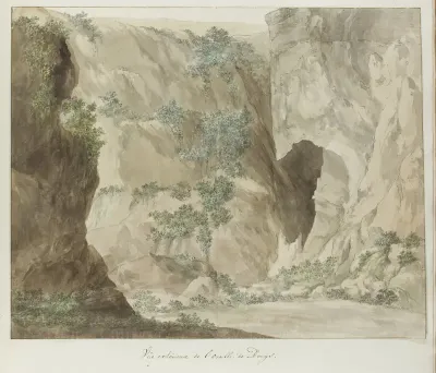 Buitenwand van de grot Oreille de Denys
