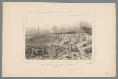 Buitenzijde van het ingegraven veldhospitaal van de Citadel van Antwerpen, 1832
