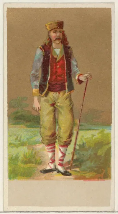 Bulgaria, from the Natives in Costume series (N16), Teofani Issue, for Allen & Ginter Cigarettes Brands