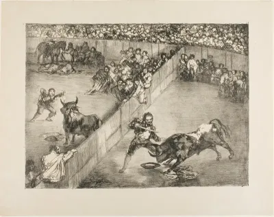 Bullfight in a divided ring, from The Bulls of Bordeaux