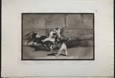 Bullfights:  A Moor Caught by a Bull in the Ring