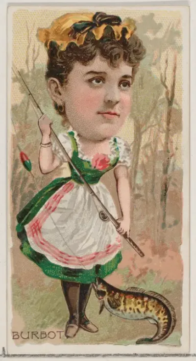 Burbot, from the series Fishers and Fish (N74) for Duke brand cigarettes