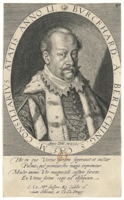 Burckhard A. Berliching. Consiliarius Aetatis Anno LI. Aeg. Sadeler advivum delineavit