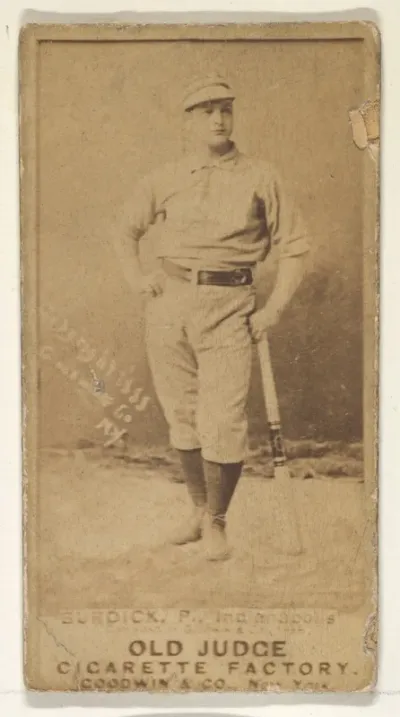 Burdick, Pitcher, Indianapolis, from the Old Judge series (N172) for Old Judge Cigarettes