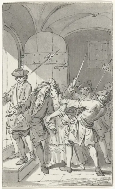 Burgemeester Westerwijk te Goes uit de gevangenis geleid, 1692