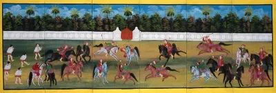 Burma: courtiers playing polo