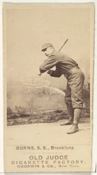 Burns, Shortstop, Brooklyn, from the Old Judge series (N172) for Old Judge Cigarettes