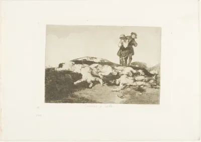 Bury them and keep quiet, plate 18 from The Disasters of War