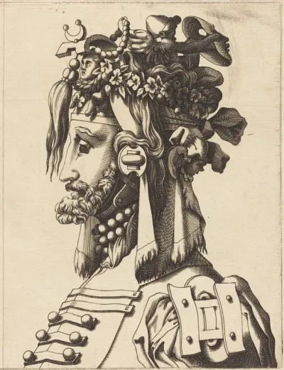 Bust of a Man in an Extravagant Costume