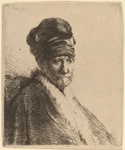 Bust of a Man Wearing a High Cap, Three Quarters Right (The Artist's Father?)