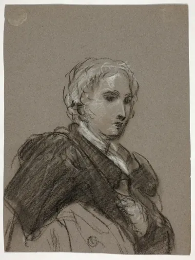 Bust of a Woman (recto); Draped Figure, Three-Quarter Length (verso)