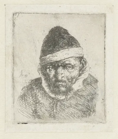 Bust of an Old Peasant Wearing a Pointed Hat