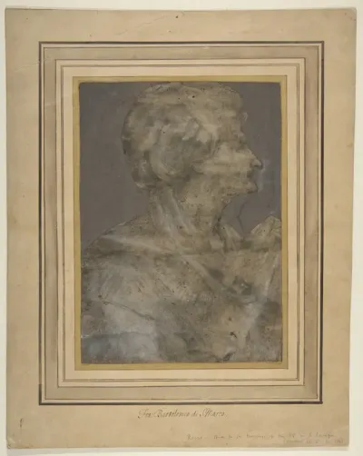 Bust Of an Old Woman in Profile to Right
