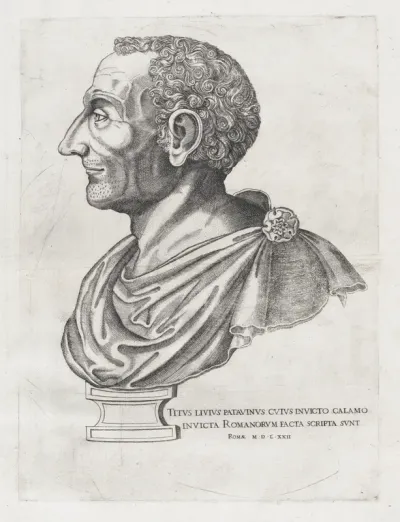 Bust of Livy, from "Speculum Romanae Magnificentiae"