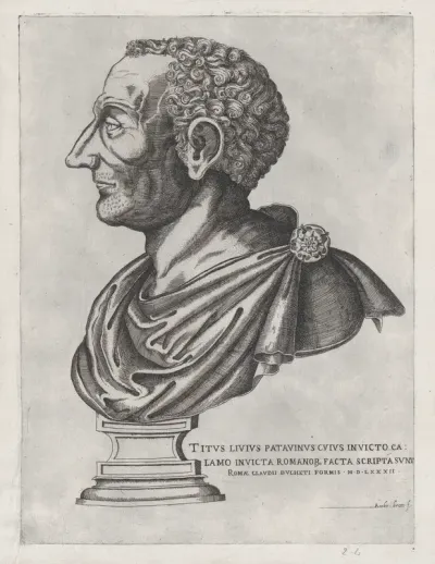 Bust of Livy, from "Speculum Romanae Magnificentiae"