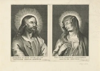 Buste van Christus en Maria