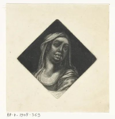 Buste van een gesluierde vrouw
