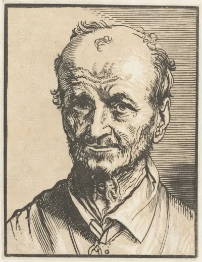 Buste van een kalende man