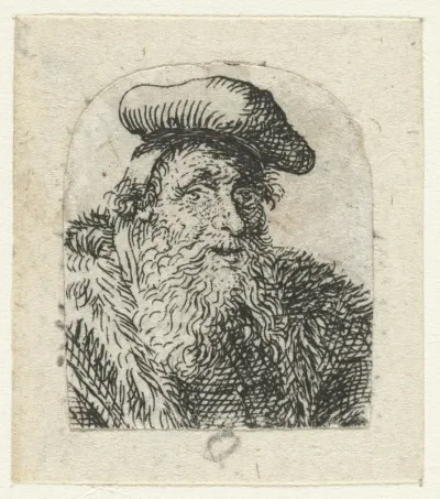 Buste van een man met baret