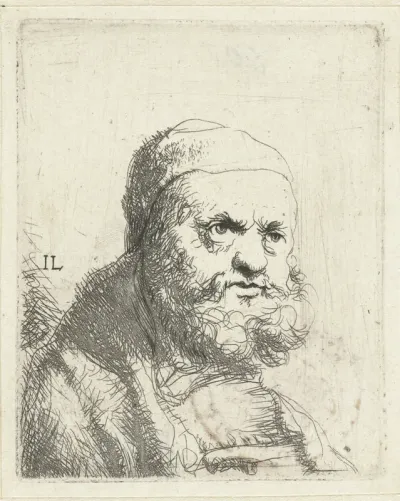 Buste van een oude man met baard