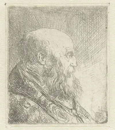 Buste van een oude man met baard