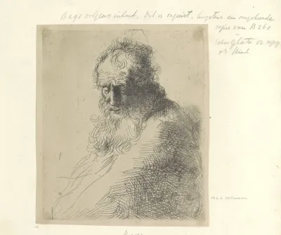 Buste van een oude man met baard