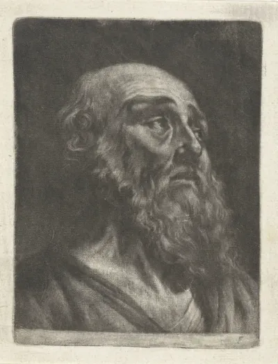 Buste van een oude man met een baard