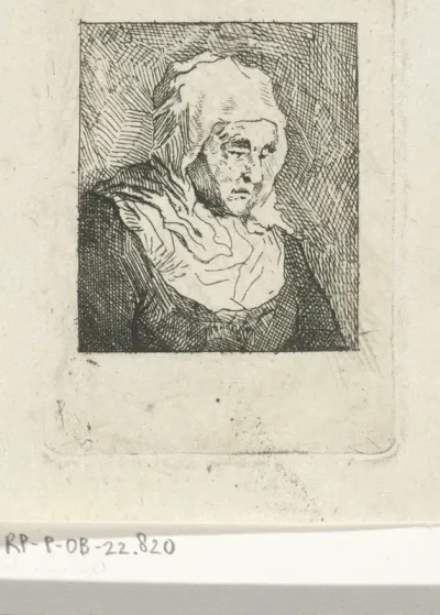 Buste van een oude vrouw