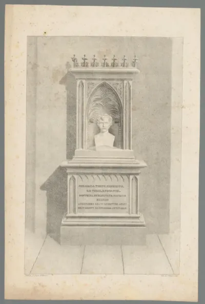 Buste van Friedrich Carl Timotheus Emmerich in een nis