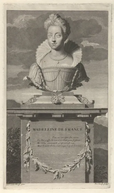 Buste van Magdalena van Valois, koningin van Schotland