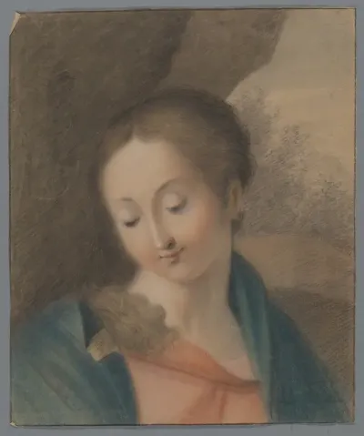 Buste van Maria, neerziend