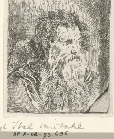 Buste van oude man met baard