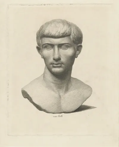 Buste van sculptuur van man