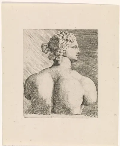 Buste van Venus de' Medici, op de rug gezien