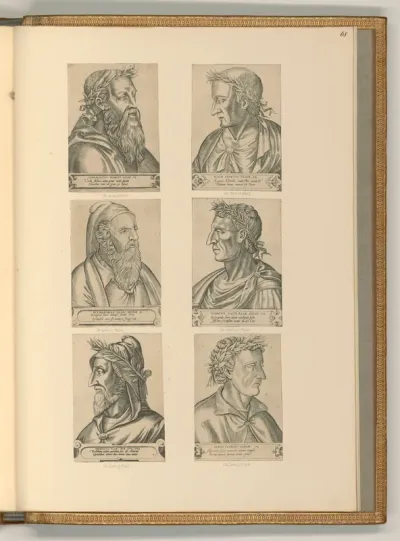 Büsten von antiken Gelehrten